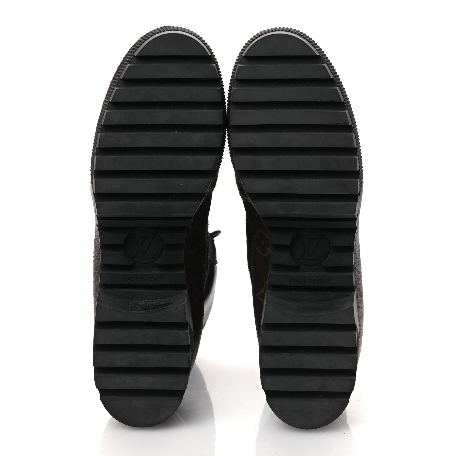 Louis Vuitton Suede Calfskin Monogram Calf Hair Laureate Platform Desert Boots 41 Black 7 of 14