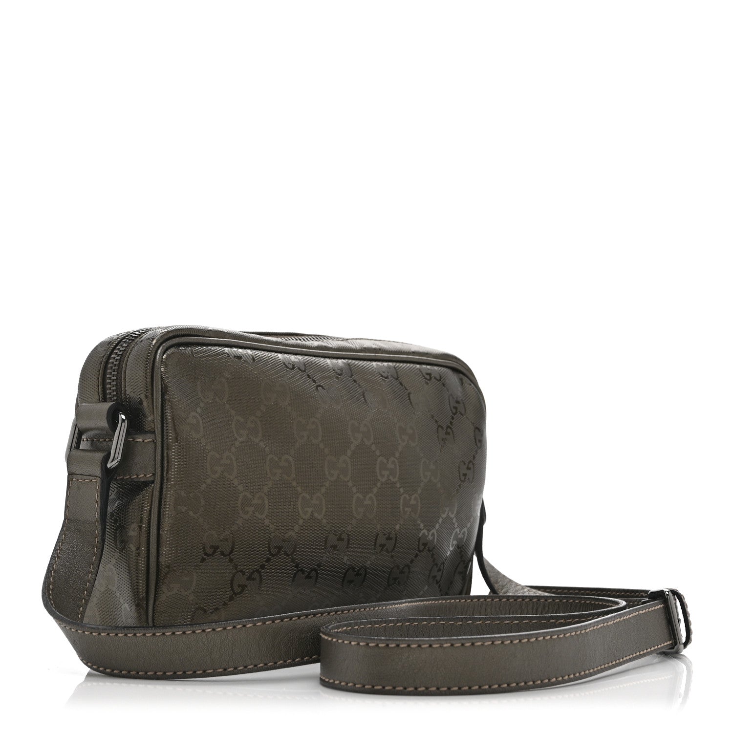 Gucci Imprime Monogram Small Shoulder Bag Silver 3 of 11