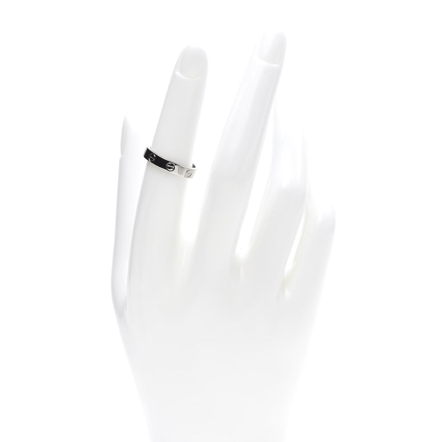 18K White Gold 3.5mm LOVE Wedding Band Ring 52 6