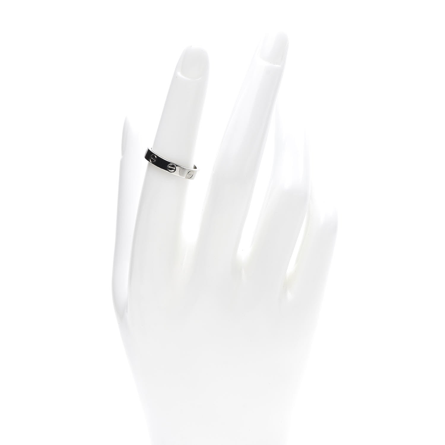 Cartier 18K White Gold 3.5mm LOVE Wedding Band Ring 52 6 2 of 4
