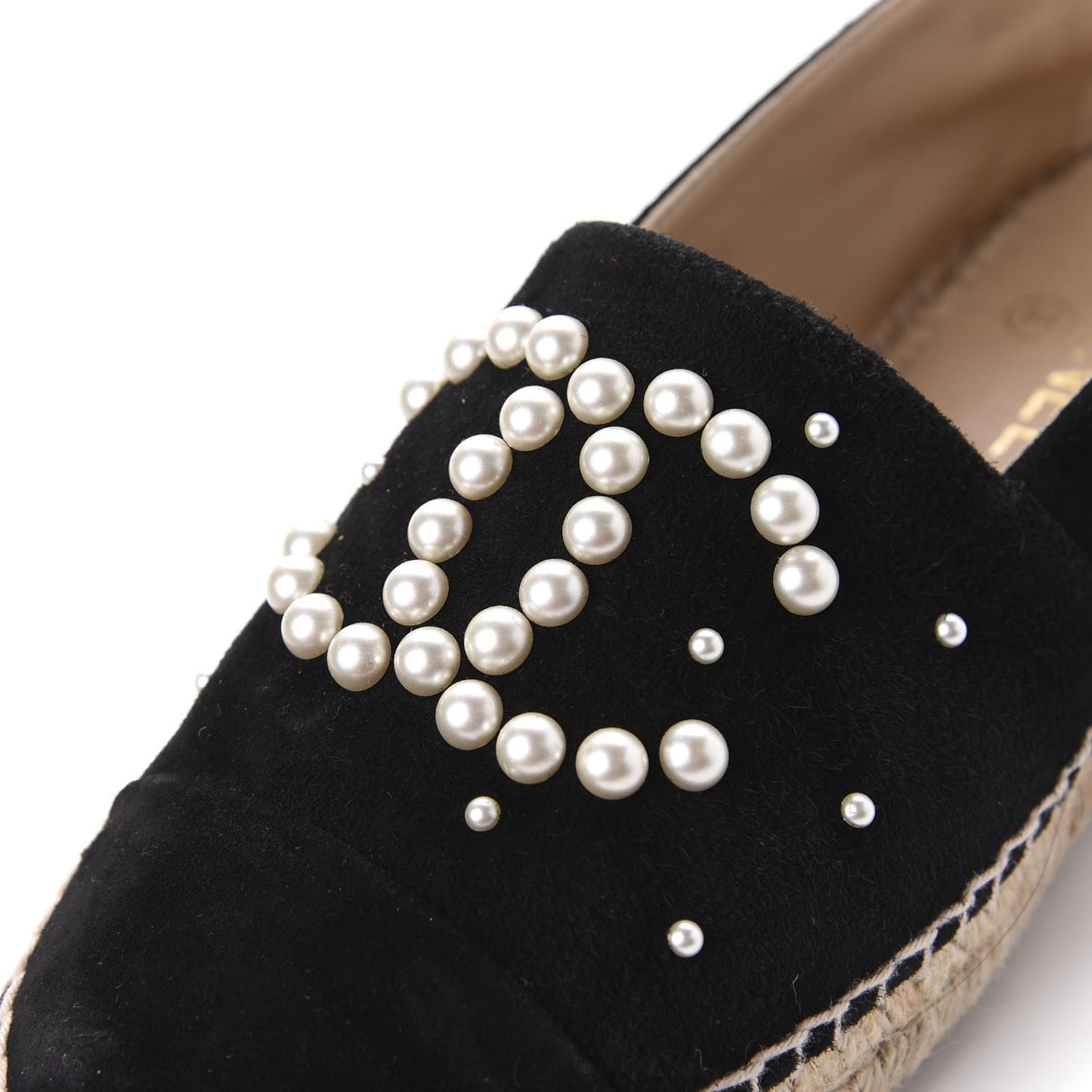 Suede Pearl CC Espadrilles 38 Black