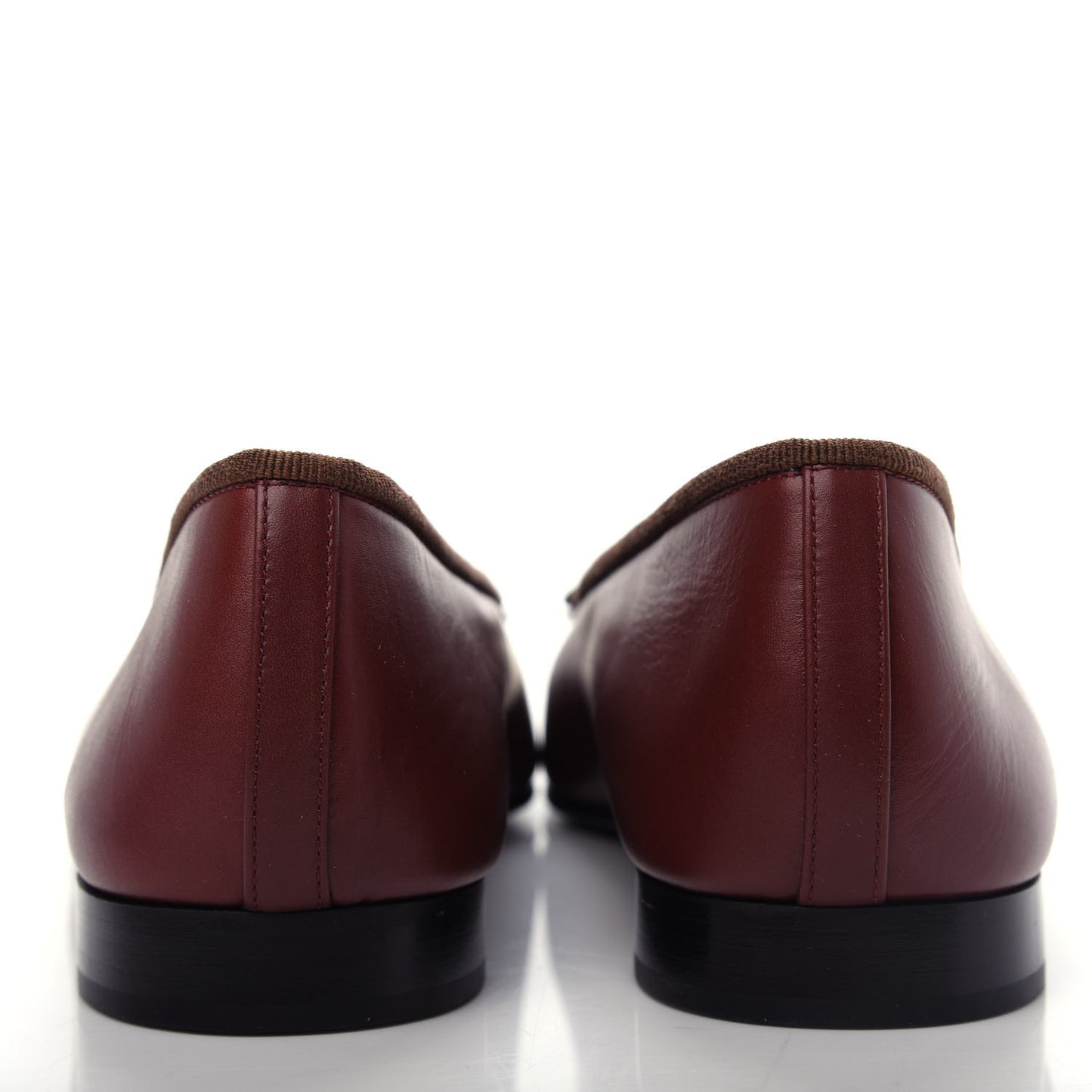 Lambskin Cap Toe CC Ballerina Flats 37 Burgundy