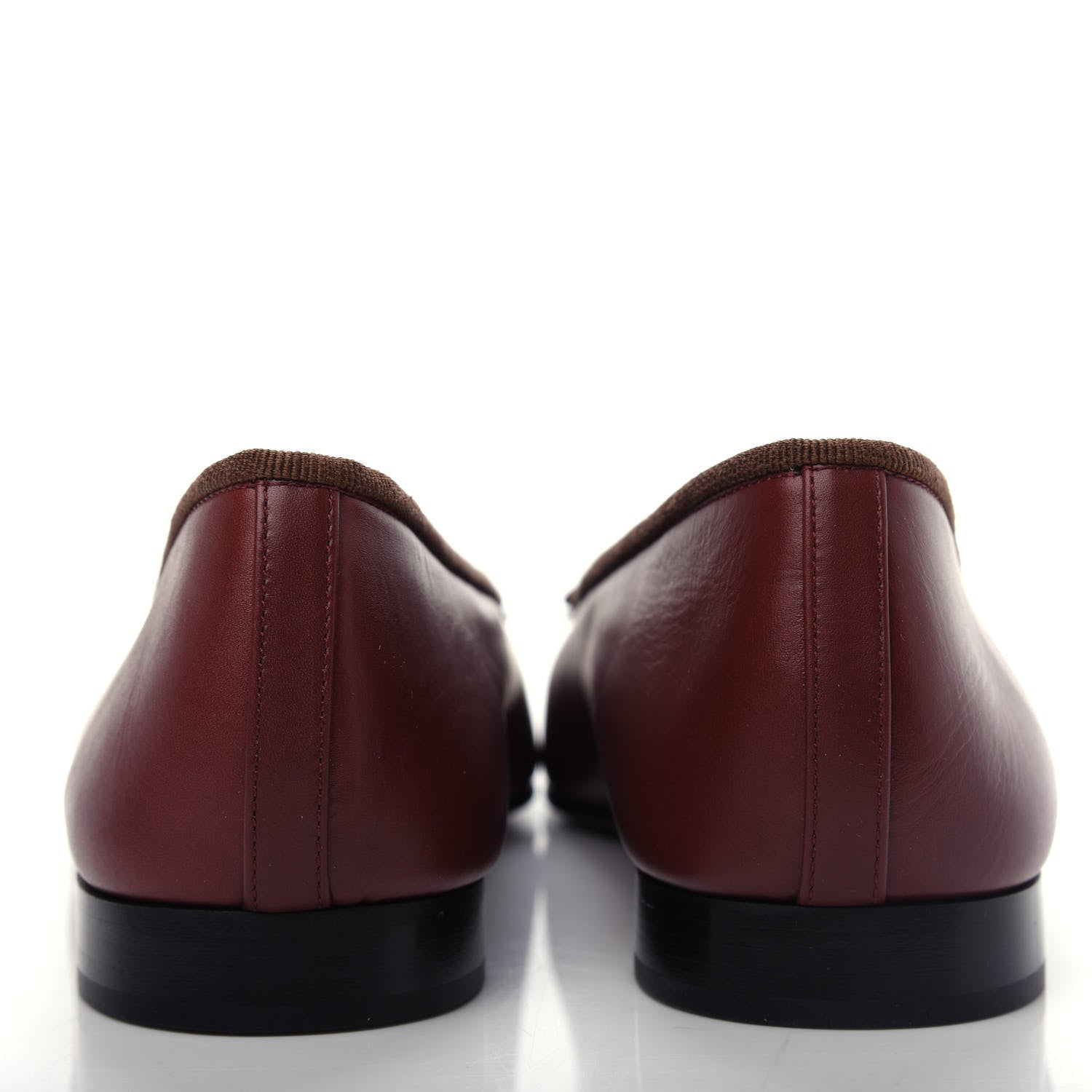 Chanel Lambskin Cap Toe CC Ballerina Flats 37 Burgundy 7 of 11