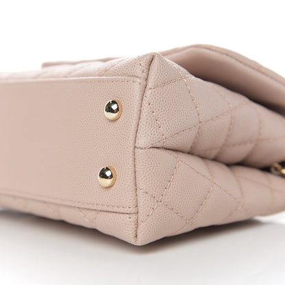 Chanel Caviar Quilted Mini Coco Handle Flap Beige 9 of 10