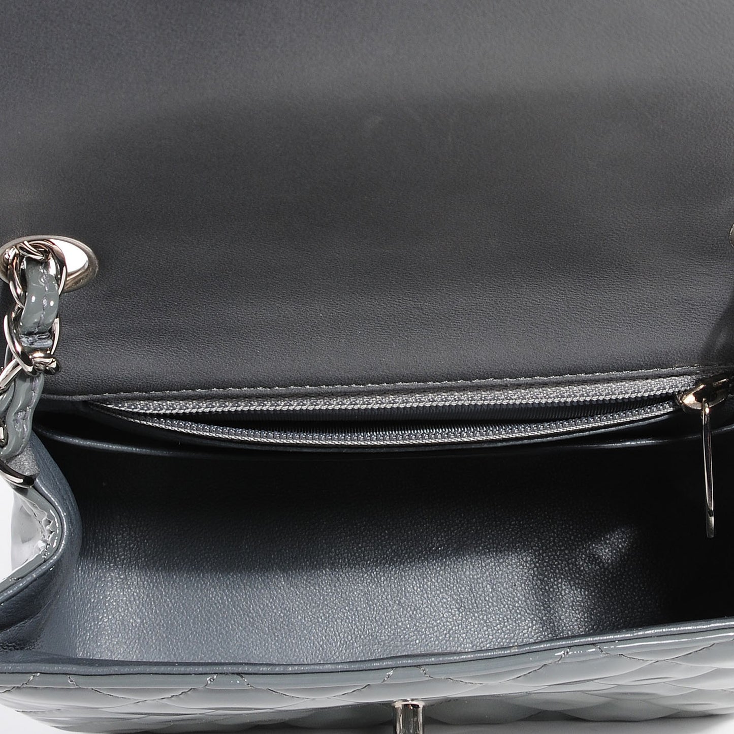 Patent Mini Square Flap Grey