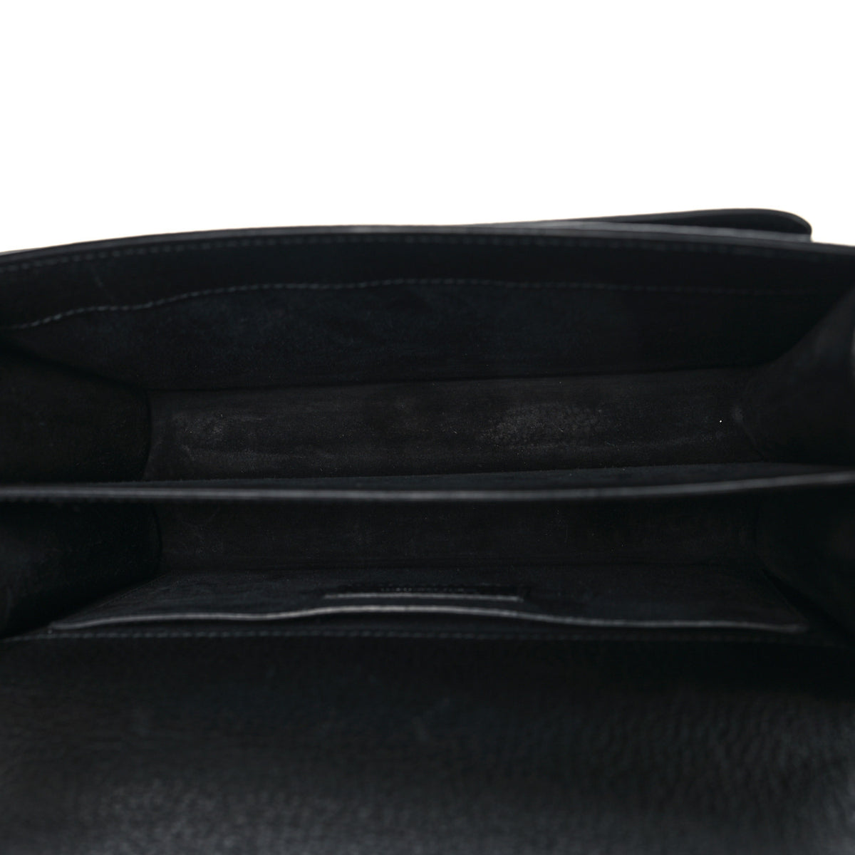 Grained Calfskin Medium Monogram Sunset Satchel Black