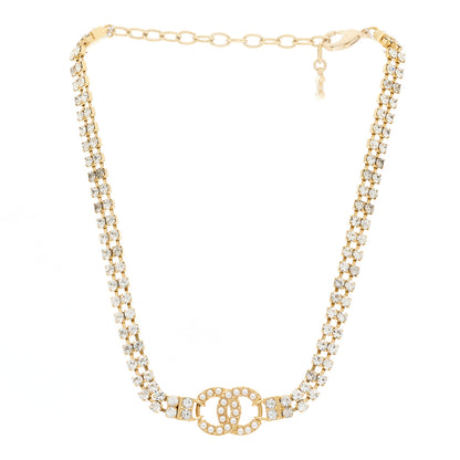 Chanel Crystal Pearl CC Choker Necklace Gold 3 of 6