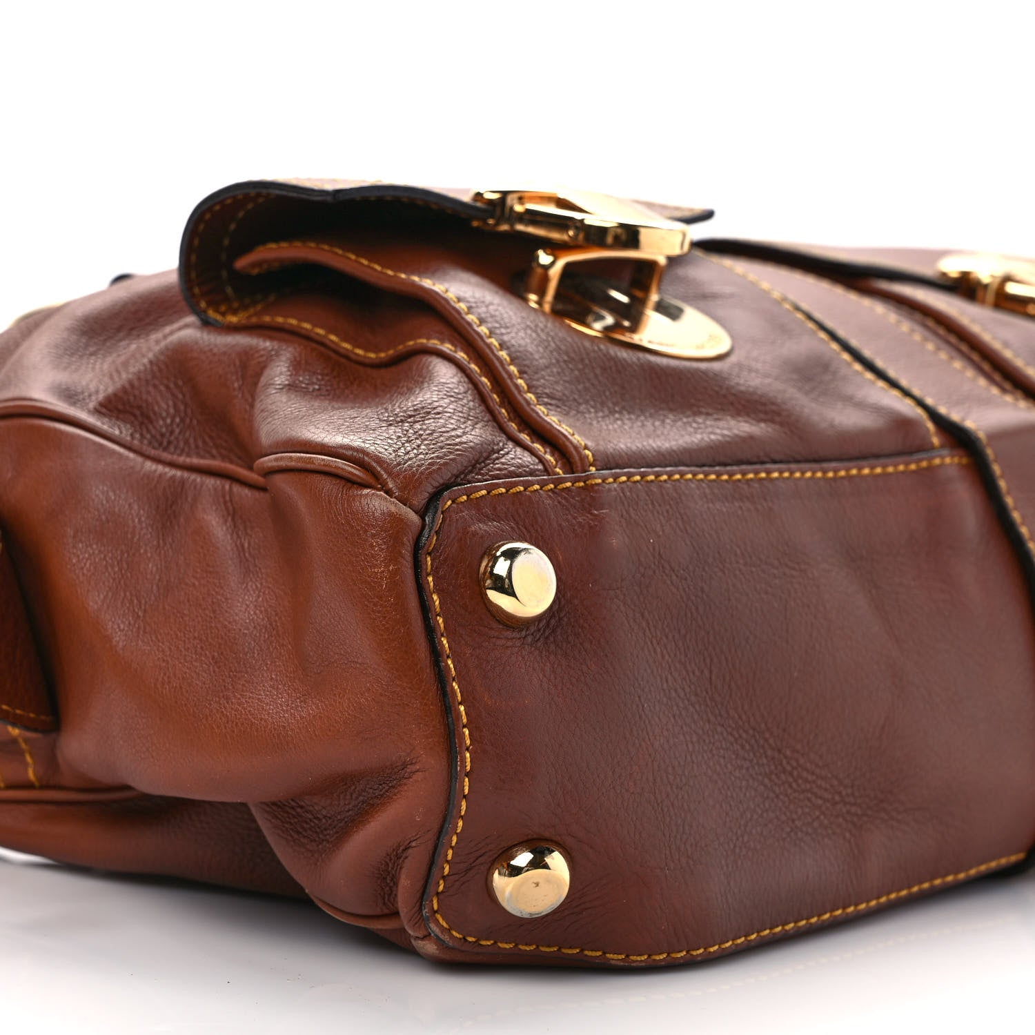 Marc Jacobs Calfskin Venetia Satchel Brown 7 of 12