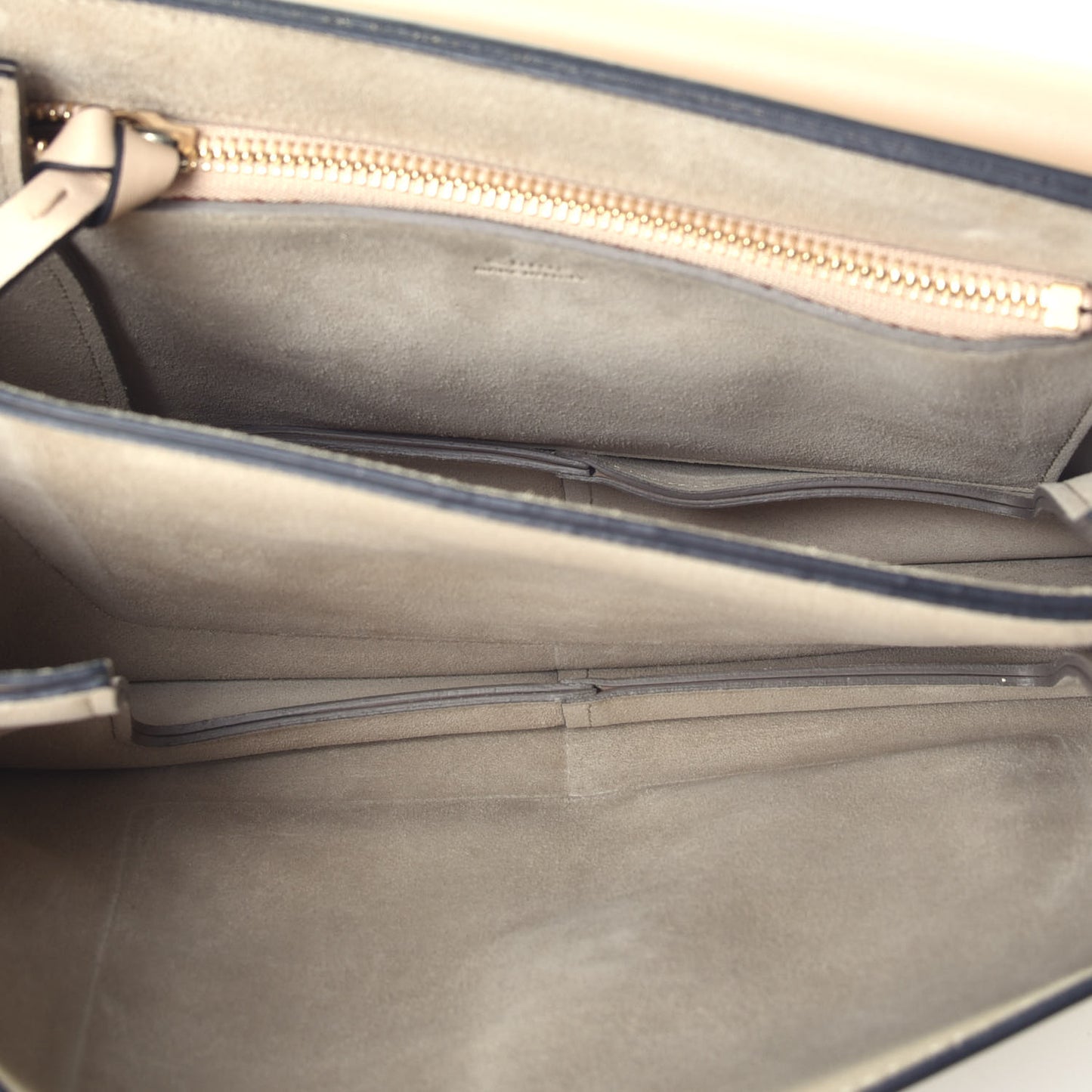 Suede Calfskin Medium Faye Shoulder Bag Pearl Beige