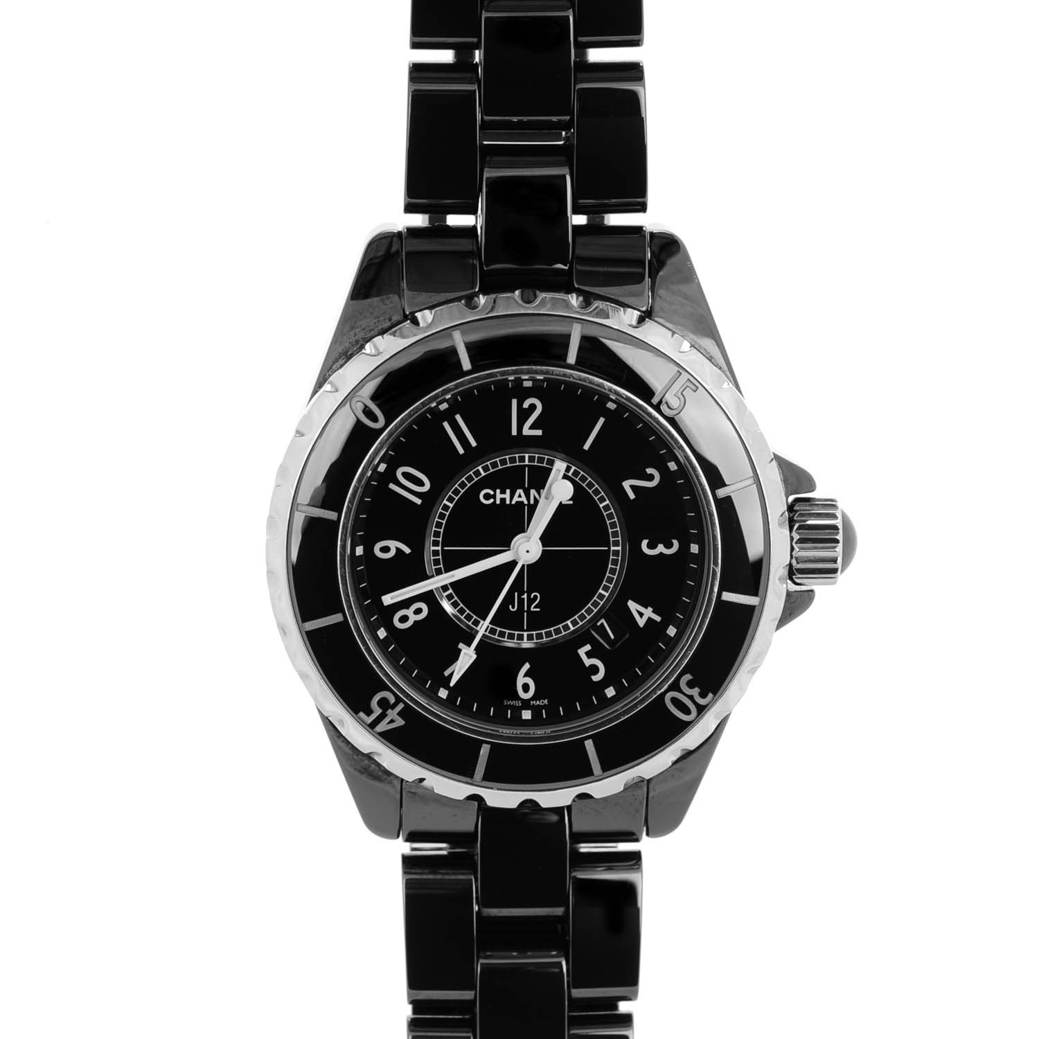Chanel Stainless Steel Ceramic 33mm J12 Quartz Watch Black 1 of 9