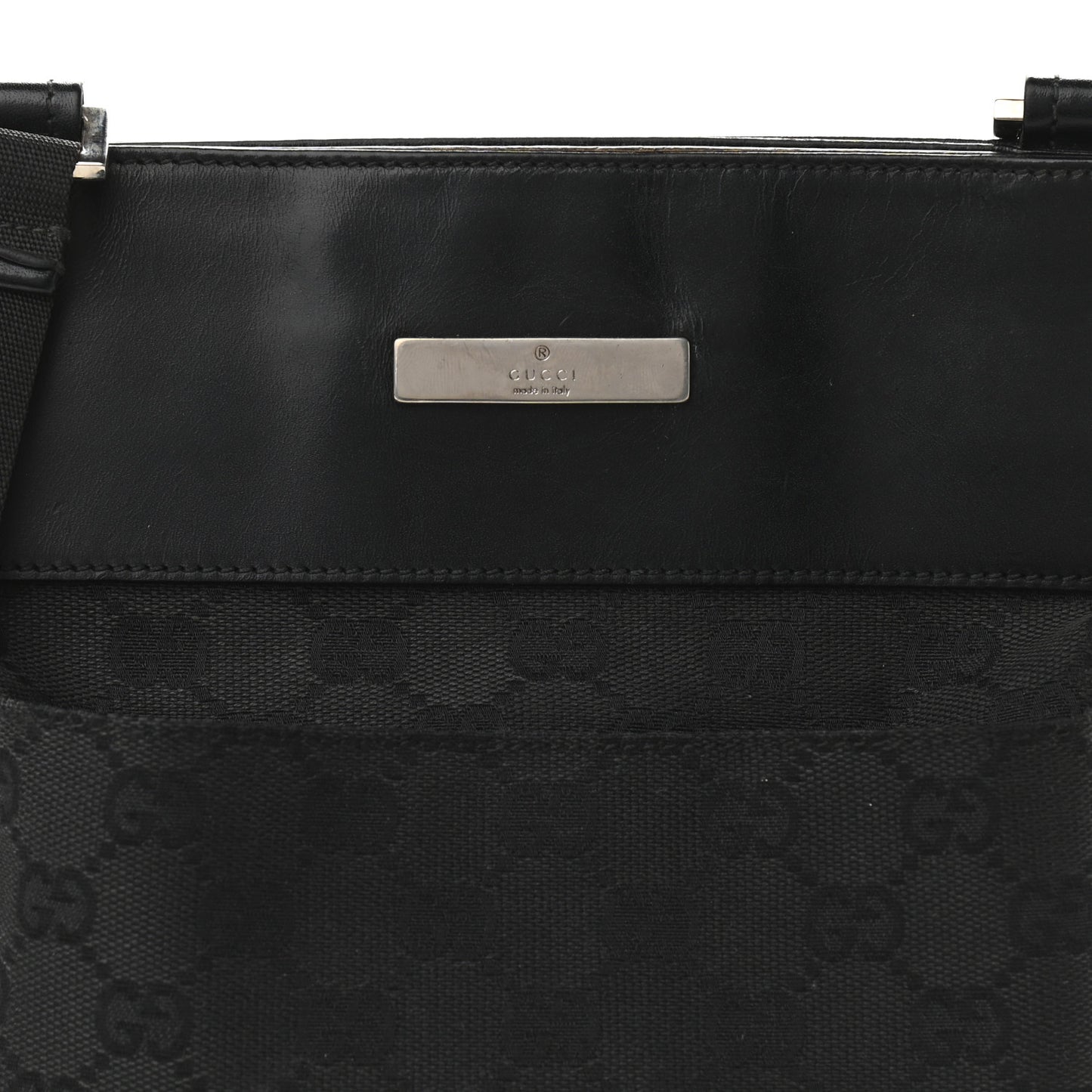 GG Monogram Messenger Crossbody Bag Black