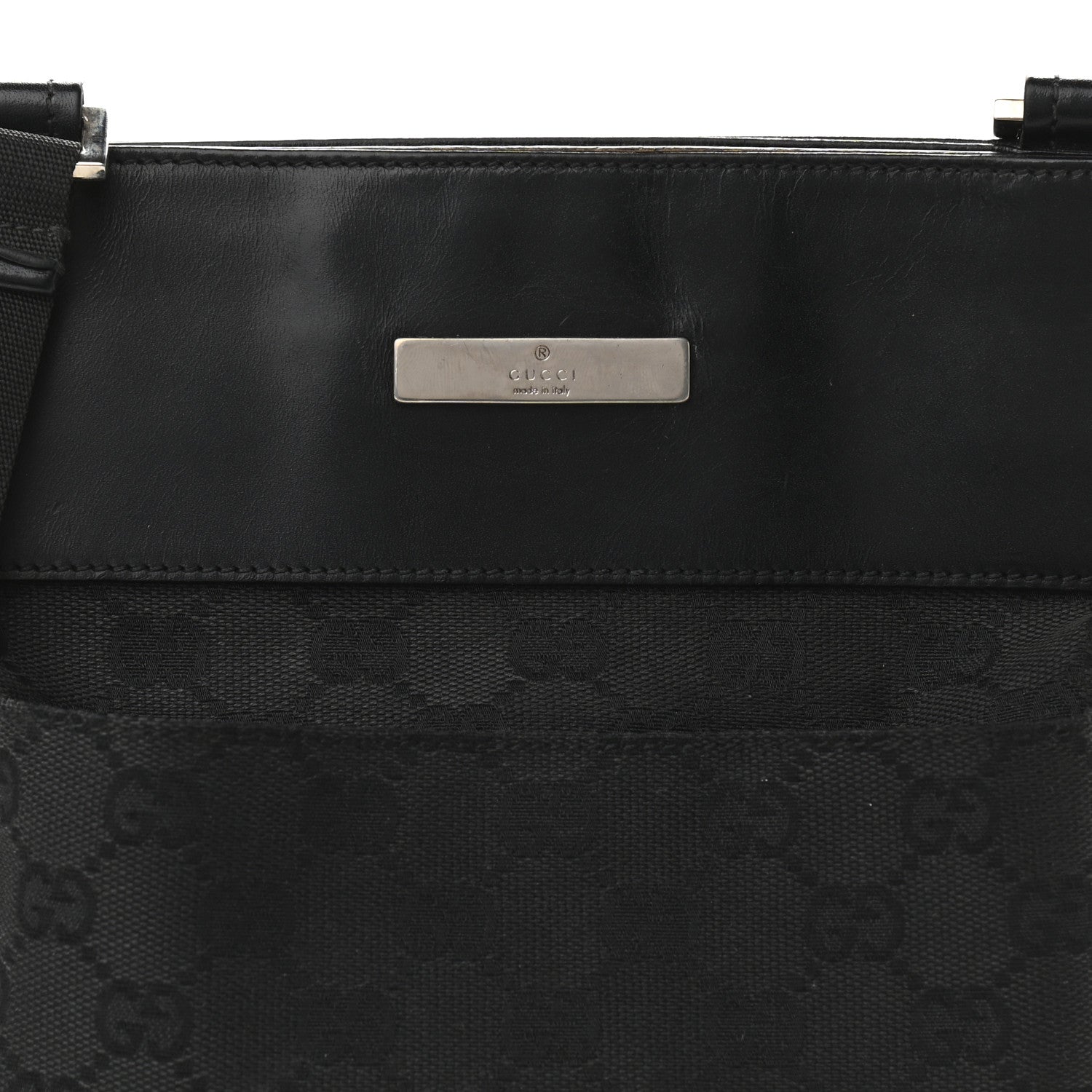 Gucci GG Monogram Messenger Crossbody Bag Black 8 of 11