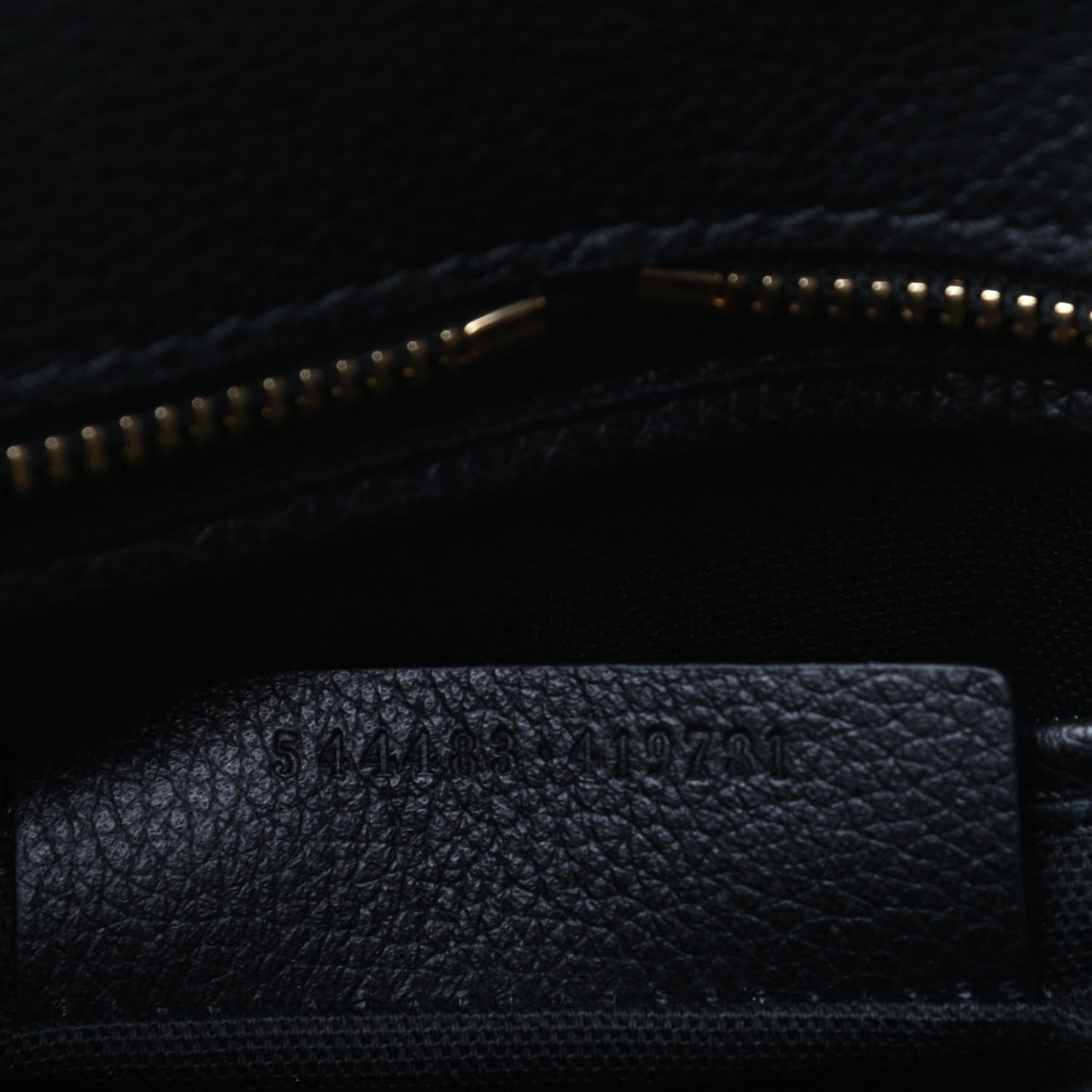 Pebbled Calfskin Mini Padlock Tote Black