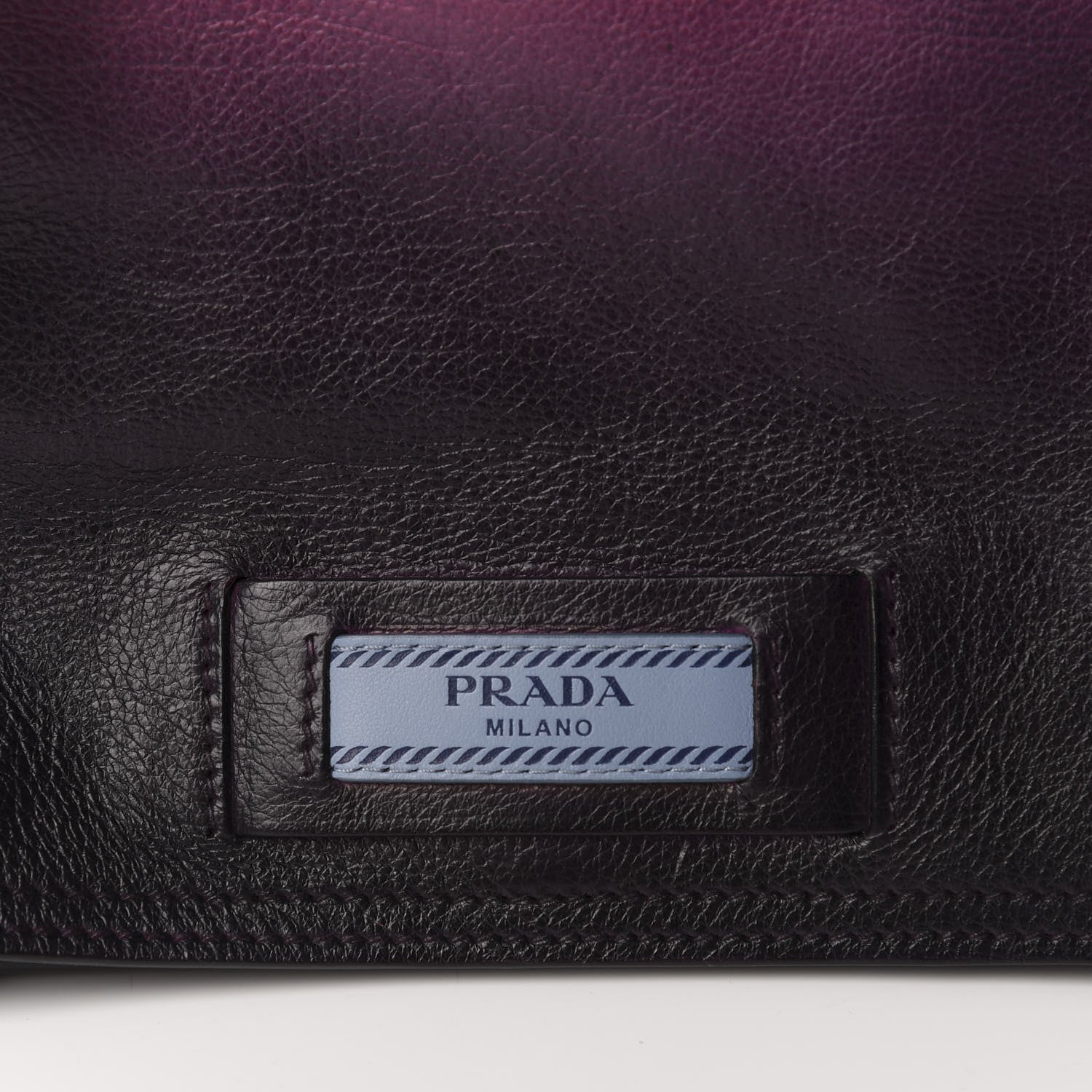 Prada Glace Calf Ombre Etiquette Flap Fuxia Astrale 10 of 10