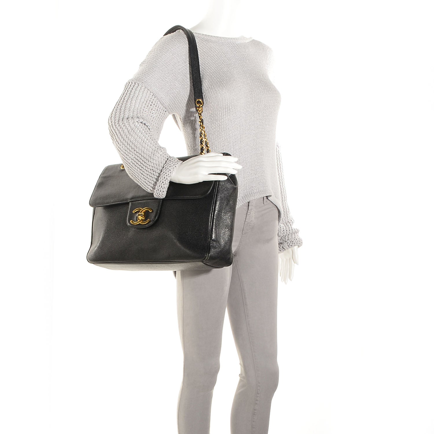 Chanel Caviar XL Weekender Bag Black 2 of 7