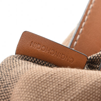 Burberry Canvas Mega Check Medium Ashby Hobo Saddle Brown 8 of 14