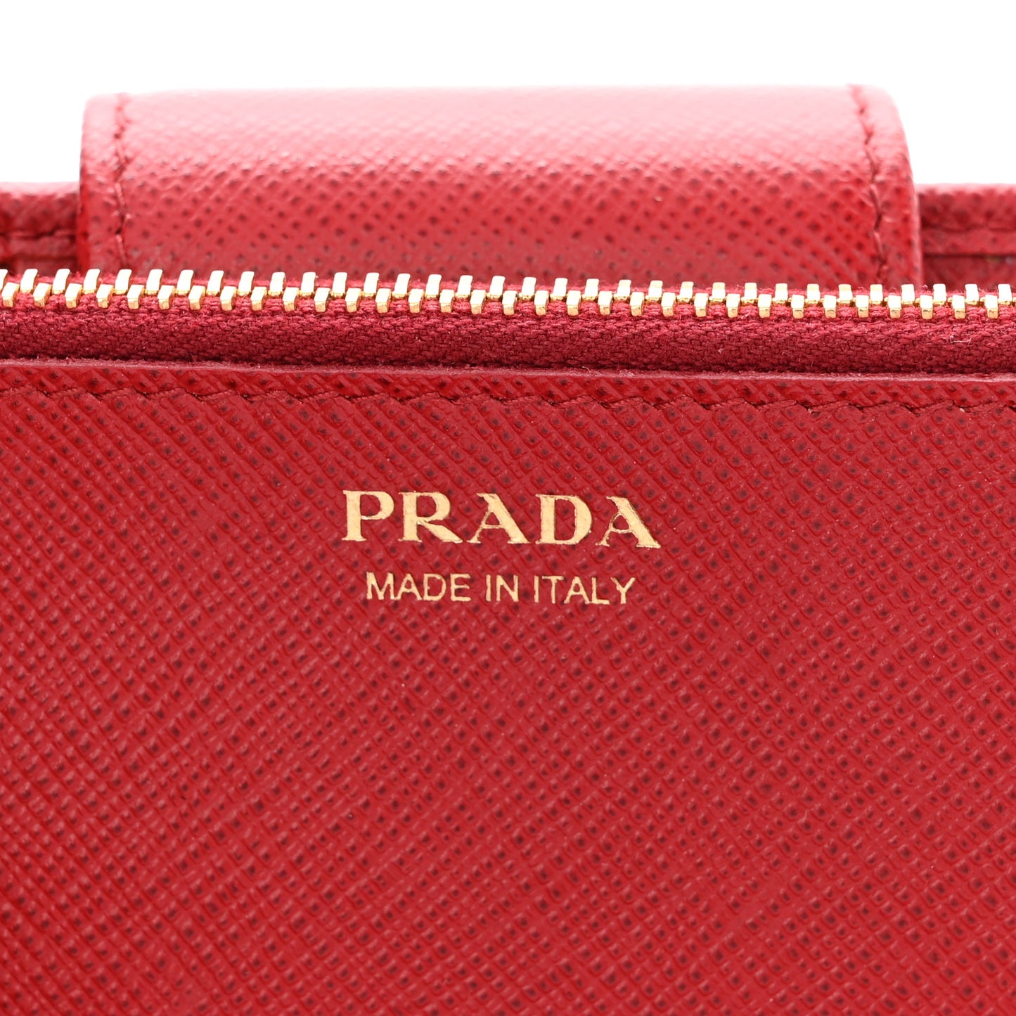 Saffiano Metal Medium Wallet Rosso