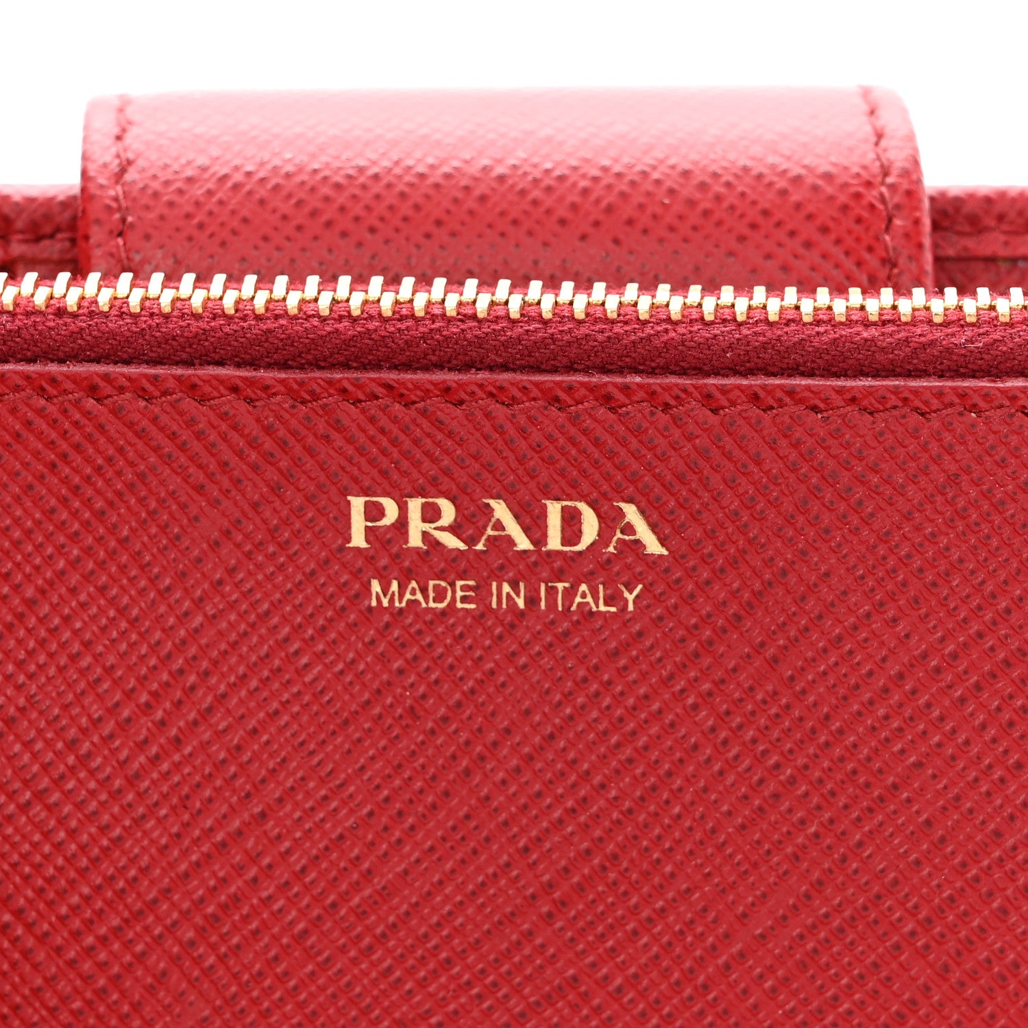 Prada Saffiano Metal Medium Wallet Rosso 6 of 9