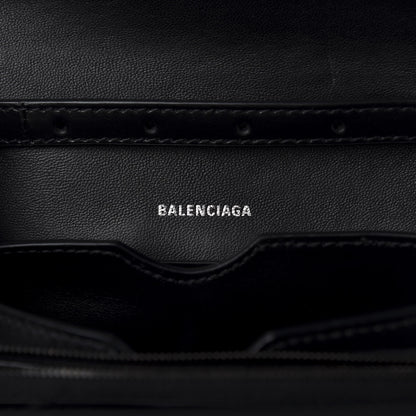 Balenciaga Shiny Box Calfskin Small B Bag Black 8 of 11