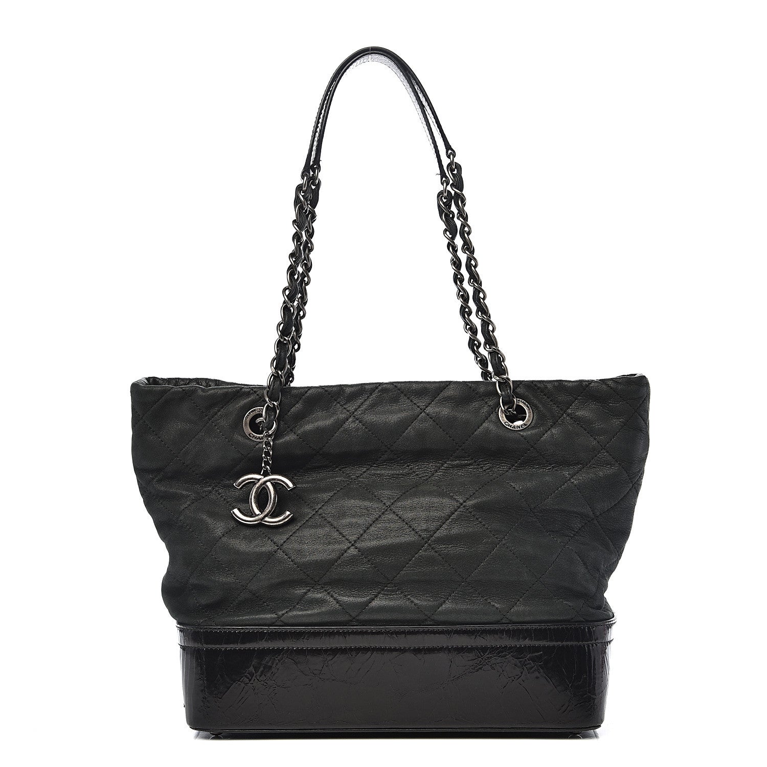 Chanel Iridescent Calfskin Quilted Large VIP Tote Black 1 of 12