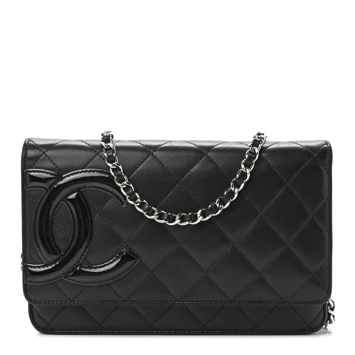 Chanel Calfskin Quilted Cambon Wallet On Chain WOC Black 1 of 12