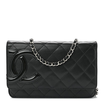 Chanel Calfskin Quilted Cambon Wallet On Chain WOC Black 1 of 12