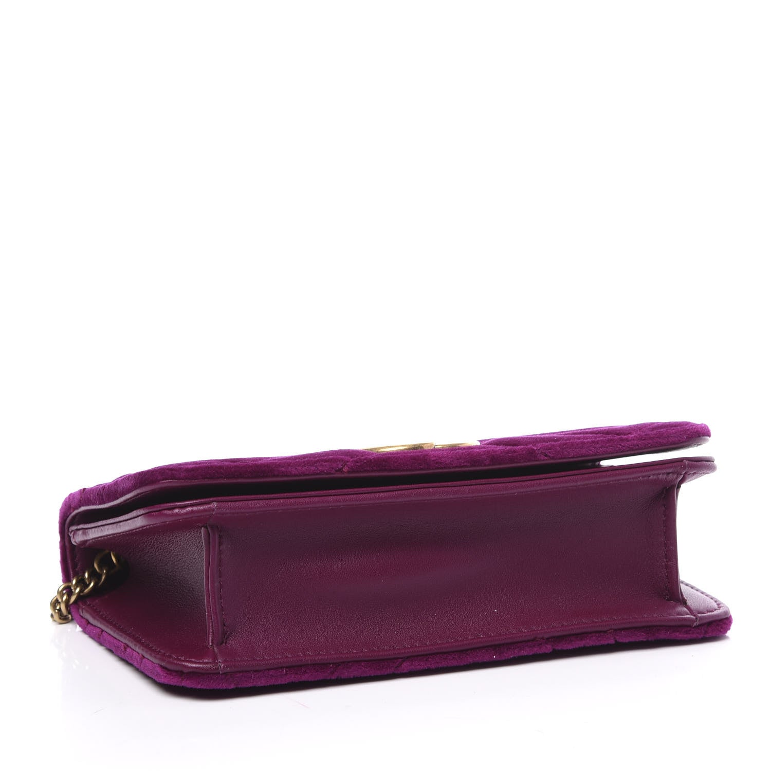 Gucci Velvet Matelasse GG Marmont Mini Bag Fuchsia Violet Cyclamen 3 of 10