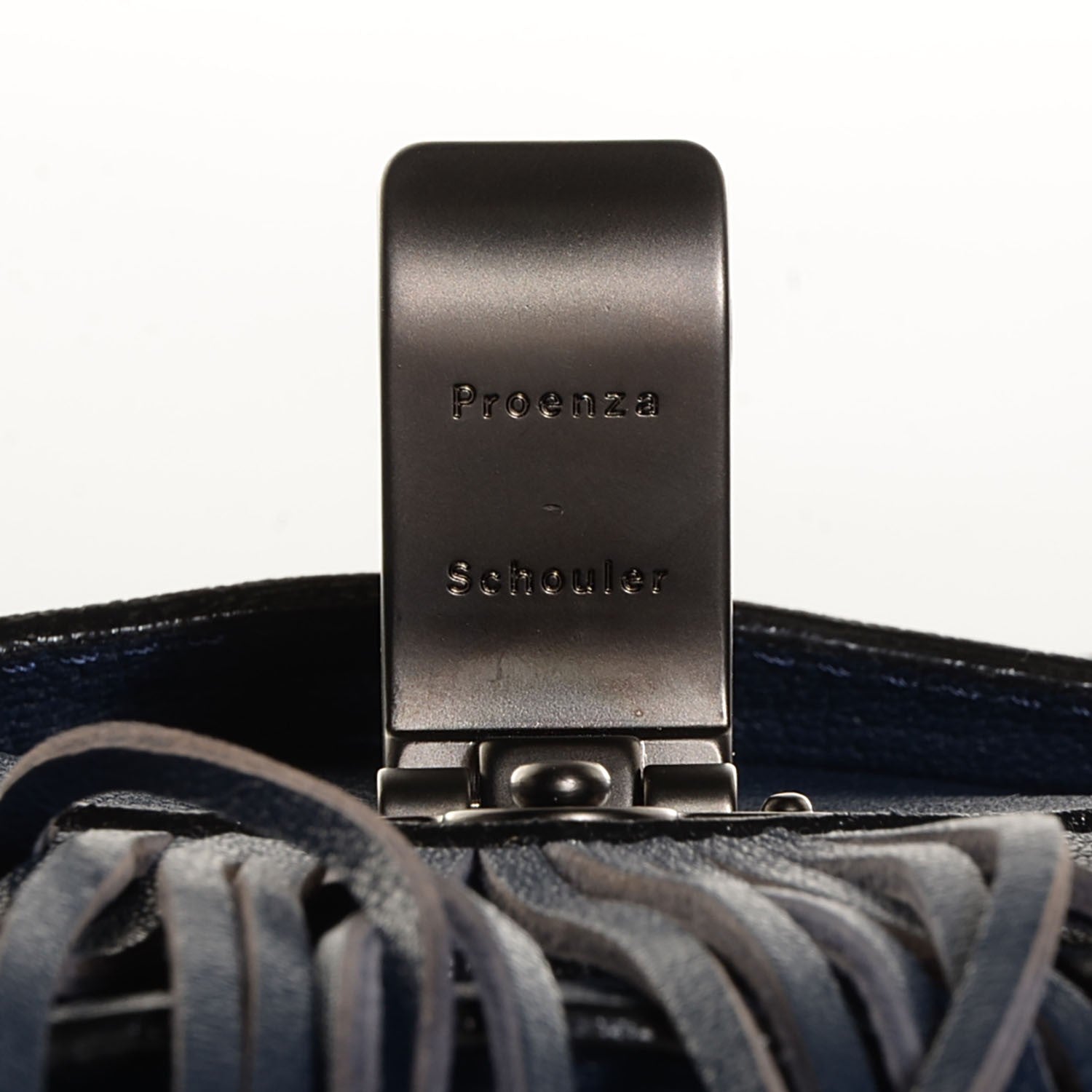 Proenza Schouler Lambskin Fringe Medium PS1 Satchel Midnight 11 of 12