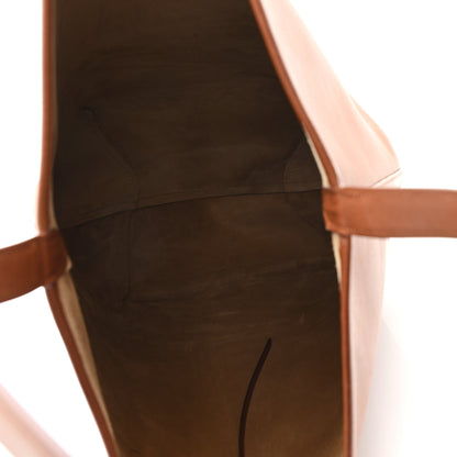 The Row Polished Saddle Calfskin Large N/S Park Tote Dark Cuir 5 of 10