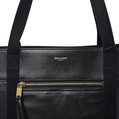 Saint Laurent Calfskin Small Daily Cabas Shopping Tote Black 10 of 10