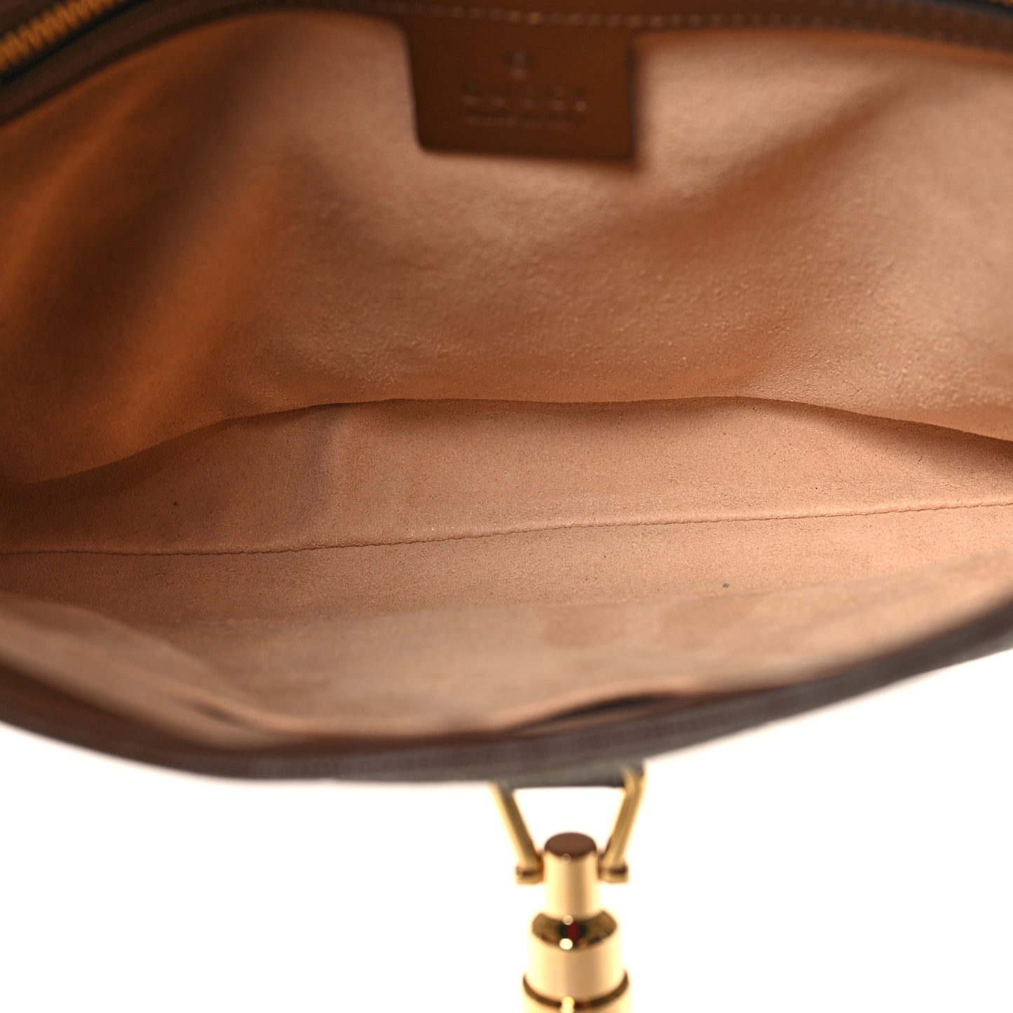 GG Supreme Monogram Azalea Calfskin Web Small Jackie 1961 Hobo Beige Ebony Brown Sugar