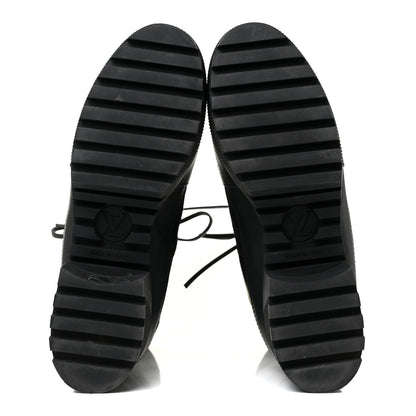Louis Vuitton Suede Monogram Laureate Platform Desert Boots 41 Kaki Black 6 of 10