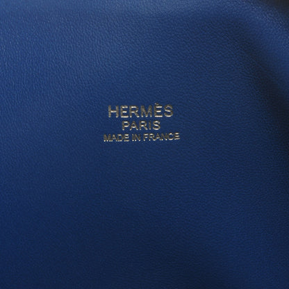Hermes Taurillon Clemence Bolide 35 Bleu Hydra 6 of 8