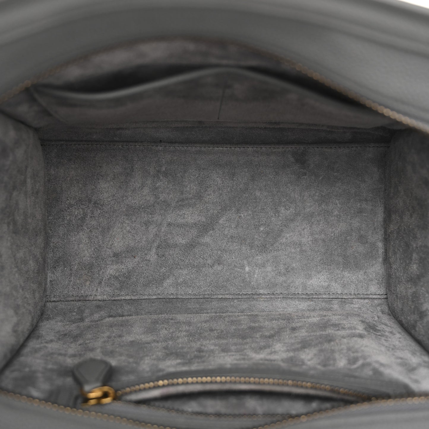 Baby Drummed Calfskin Micro Luggage Kohl