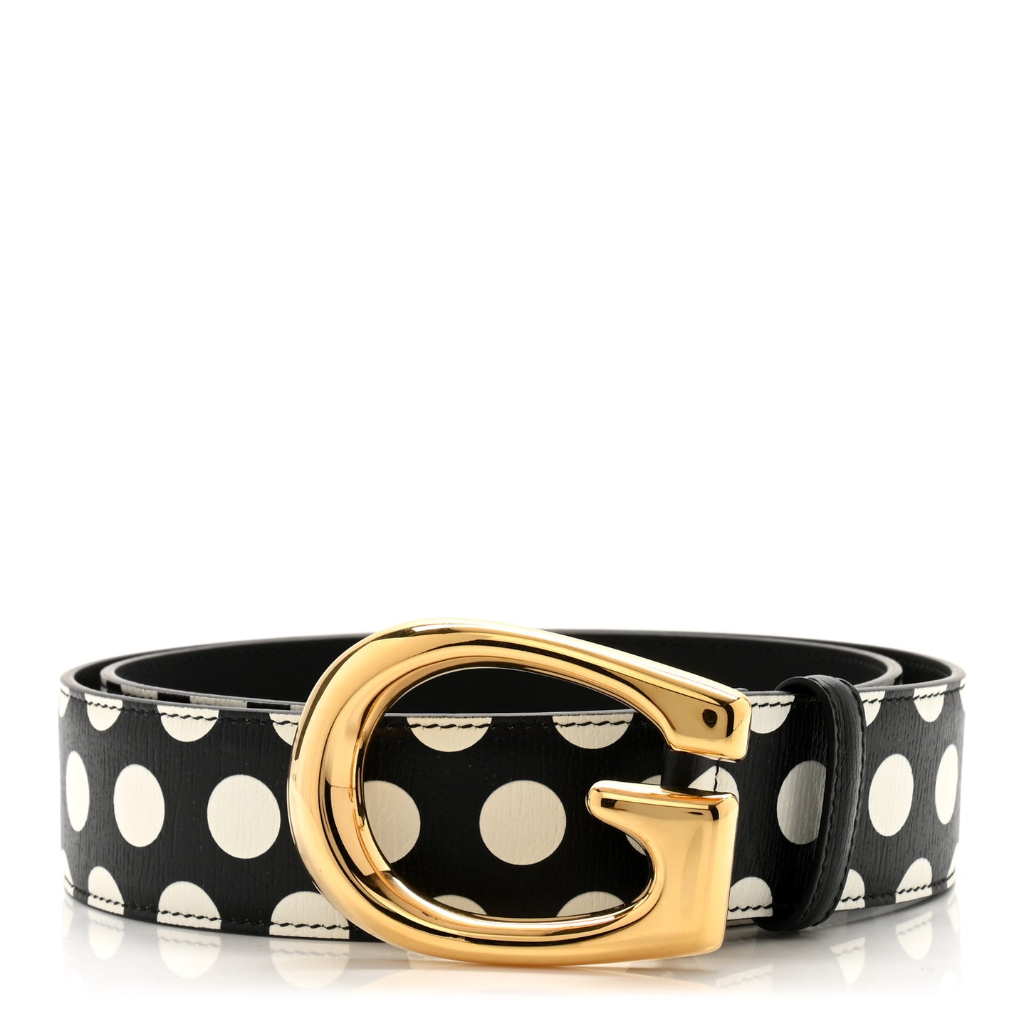Textured Dollar Calfskin Criss-Cross Double G Memorable Buckle 40mm Belt 85 34 Black
