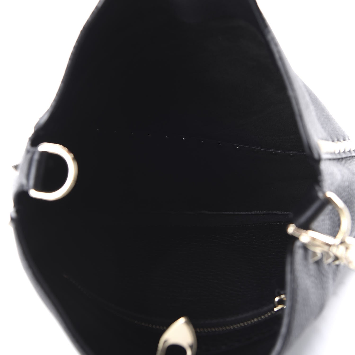 Valentino Garavani Pebbled Calfskin Small Rockstud Flip-Lock Messenger Bag Black 5 of 9