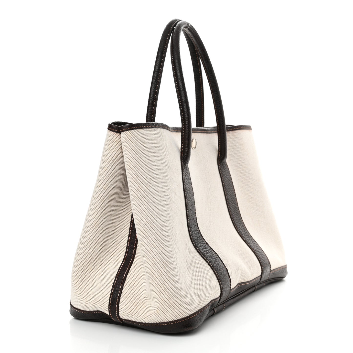 Buffle Skipper Toile Garden Party 36 MM Tote Marron Fonce