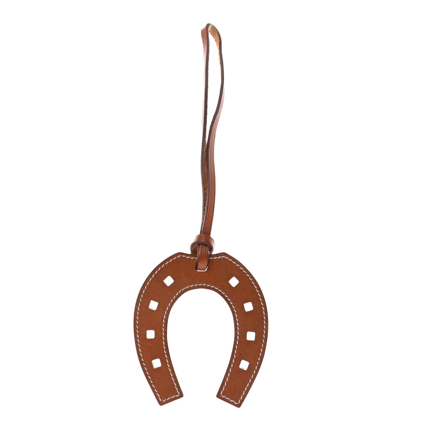 Hermes Barenia Paddock Horseshoe Bag Charm Fauve 1 of 5