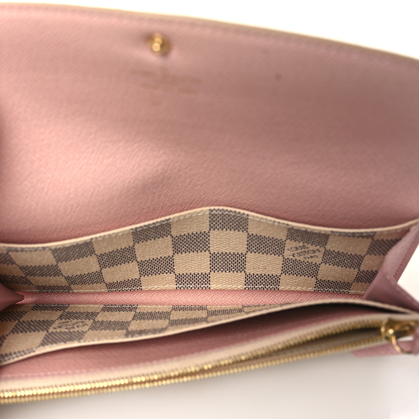 Damier Azur Emilie Wallet Rose Ballerine