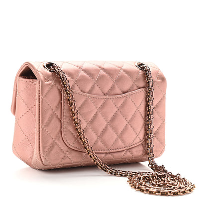 Chanel Metallic Grained Calfskin Quilted 2.55 Reissue Mini Flap Copper Pink 2 of 13