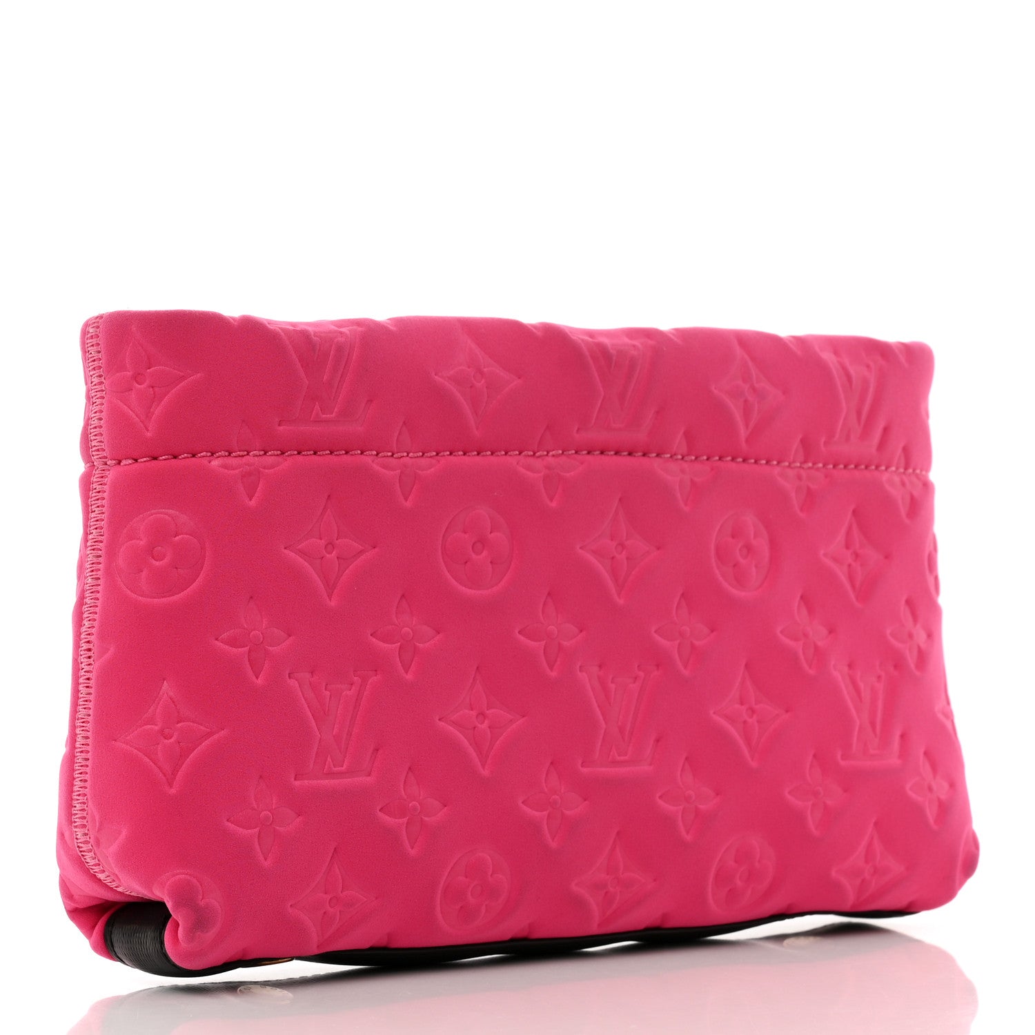 Louis Vuitton Monogram Scuba Clutch Pochette Fuchsia 3 of 8
