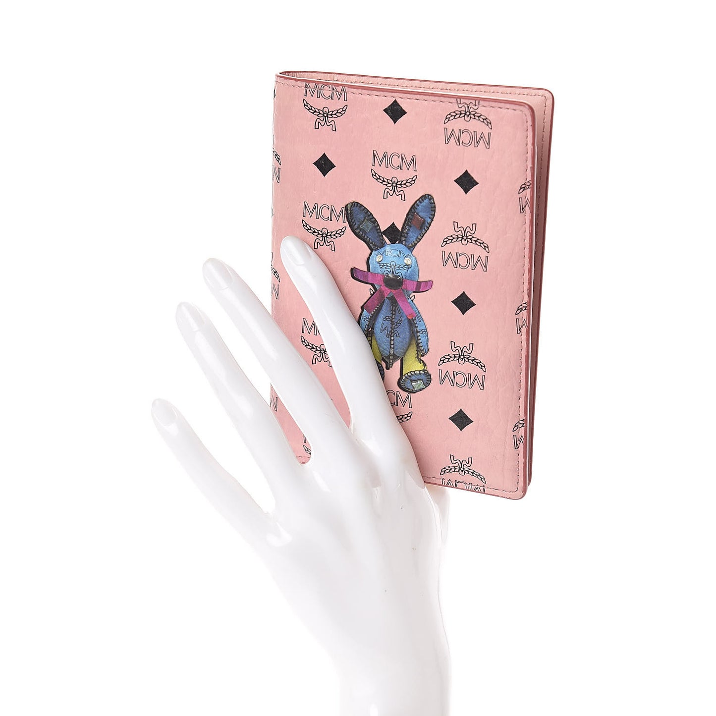 Visetos Rabbit Passport Holder Soft Pink