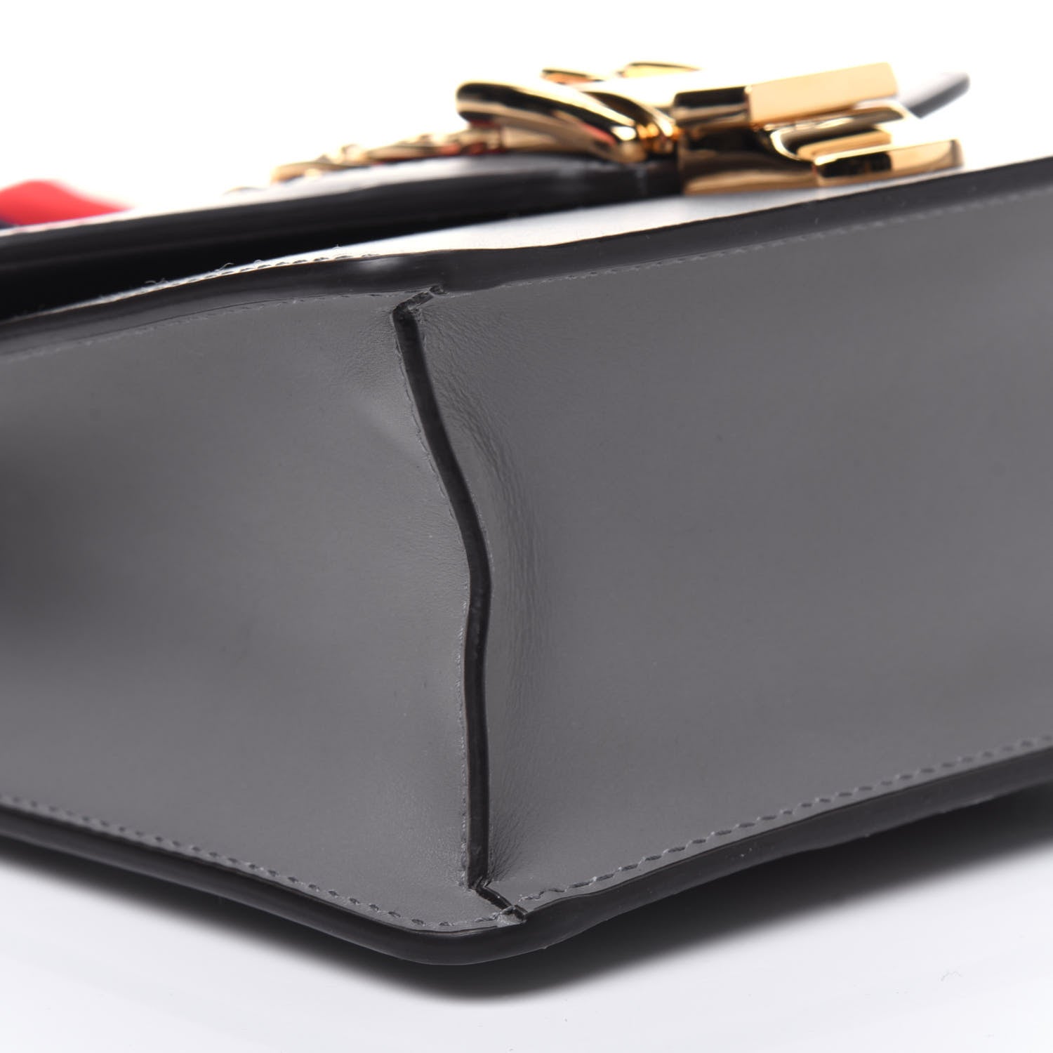 Gucci Calfskin Mini Sylvie Chain Shoulder Bag Deep Grey 9 of 11