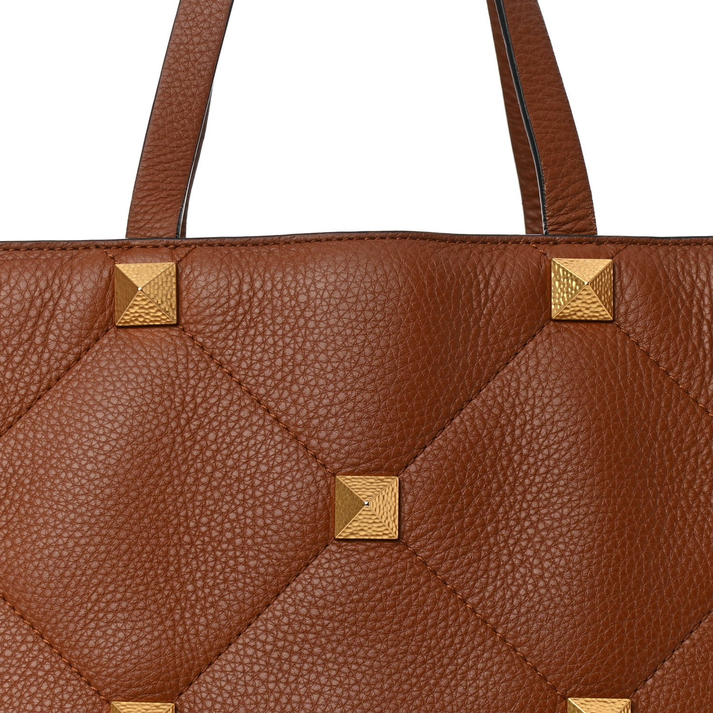 Grained Calfskin Large Roman Stud Tote Selleria