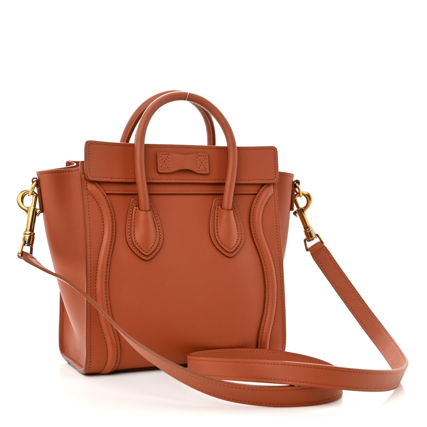 Smooth Calfskin Nano Luggage Terracotta