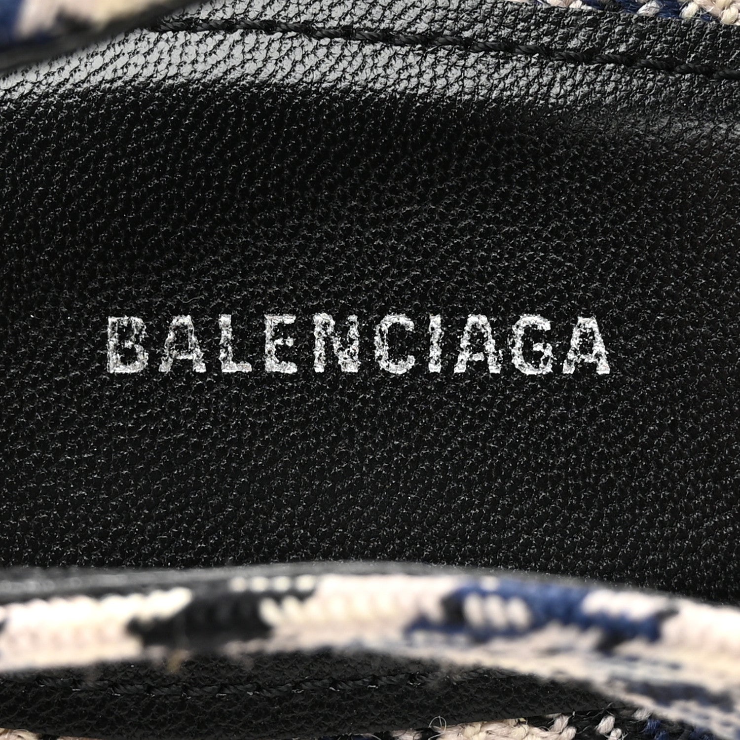 Balenciaga Tweed Prince Of Wales BB Knife Pointy Toe Slingback Flats 37 Beige Navy Silver 7 of 14
