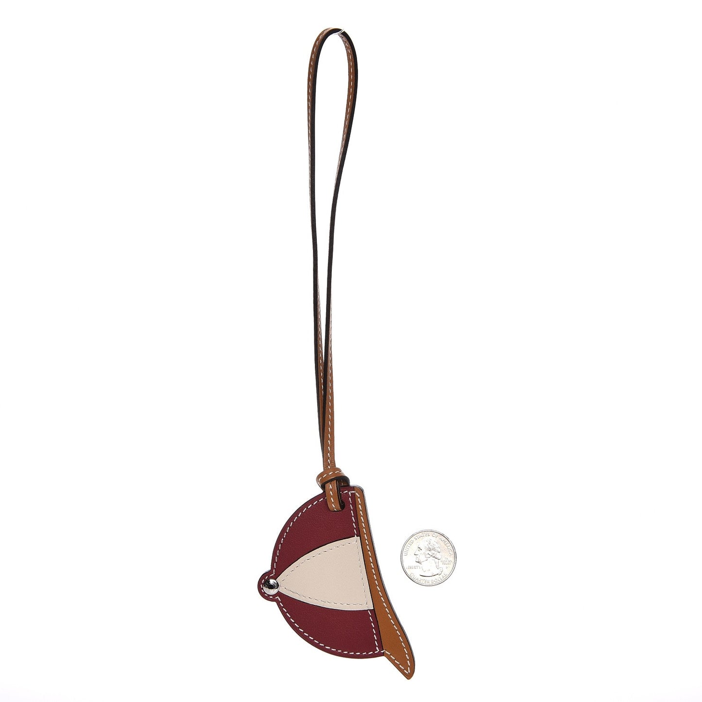 Swift Paddock Cap Bag Charm Rouge H Craie Sable