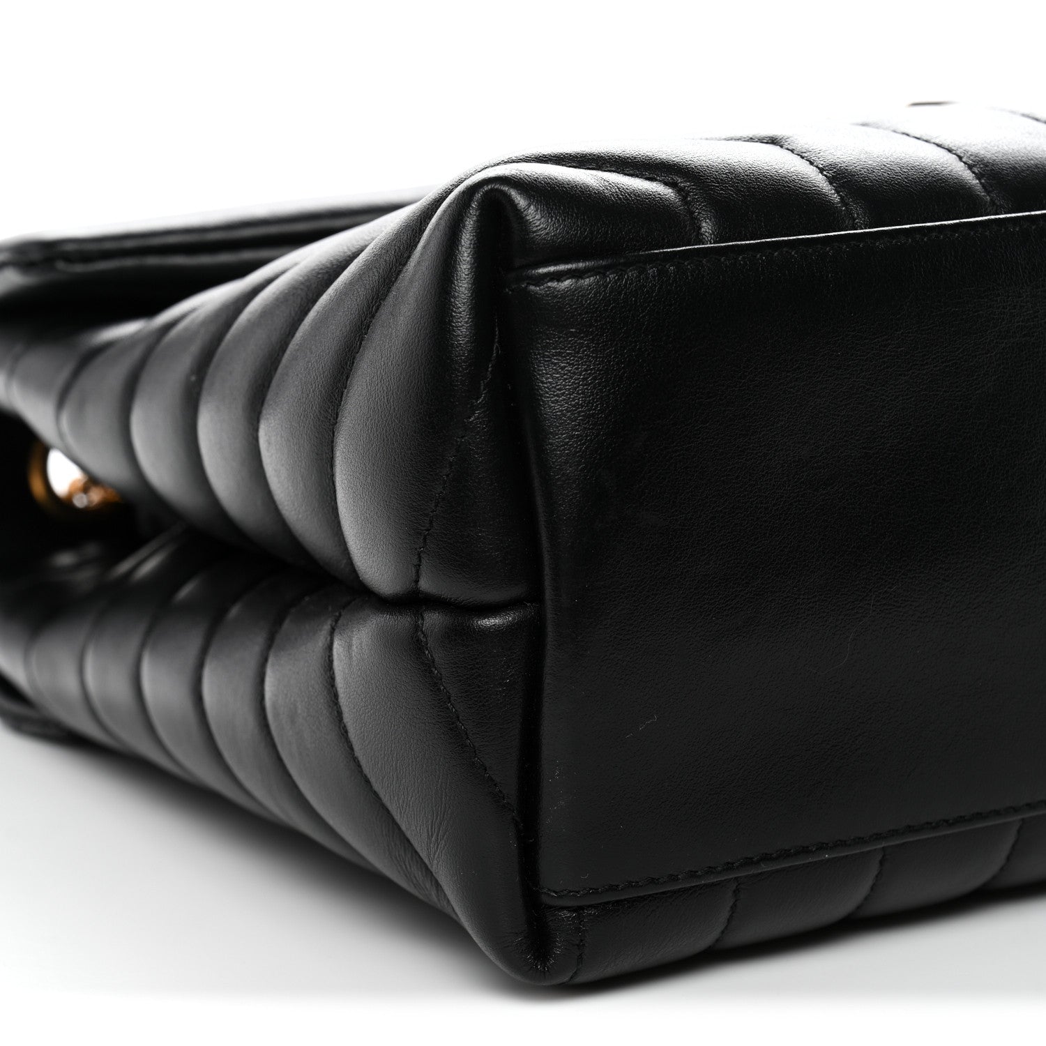Saint Laurent Calfskin Y Quilted Monogram Medium Loulou Chain Satchel Black 9 of 11