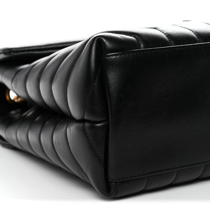 Saint Laurent Calfskin Y Quilted Monogram Medium Loulou Chain Satchel Black 9 of 11