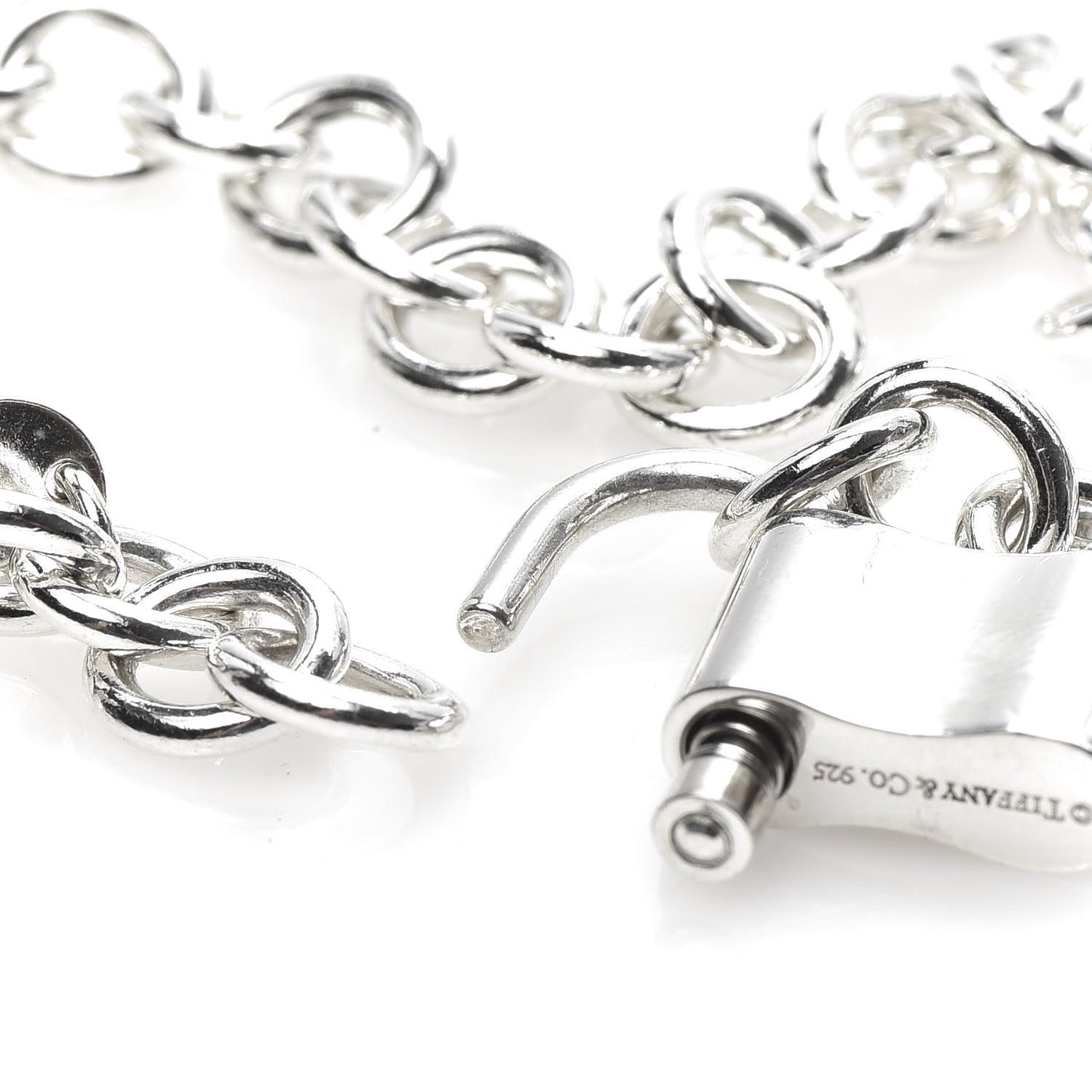 Sterling Silver 1837 Lock Charm Bracelet